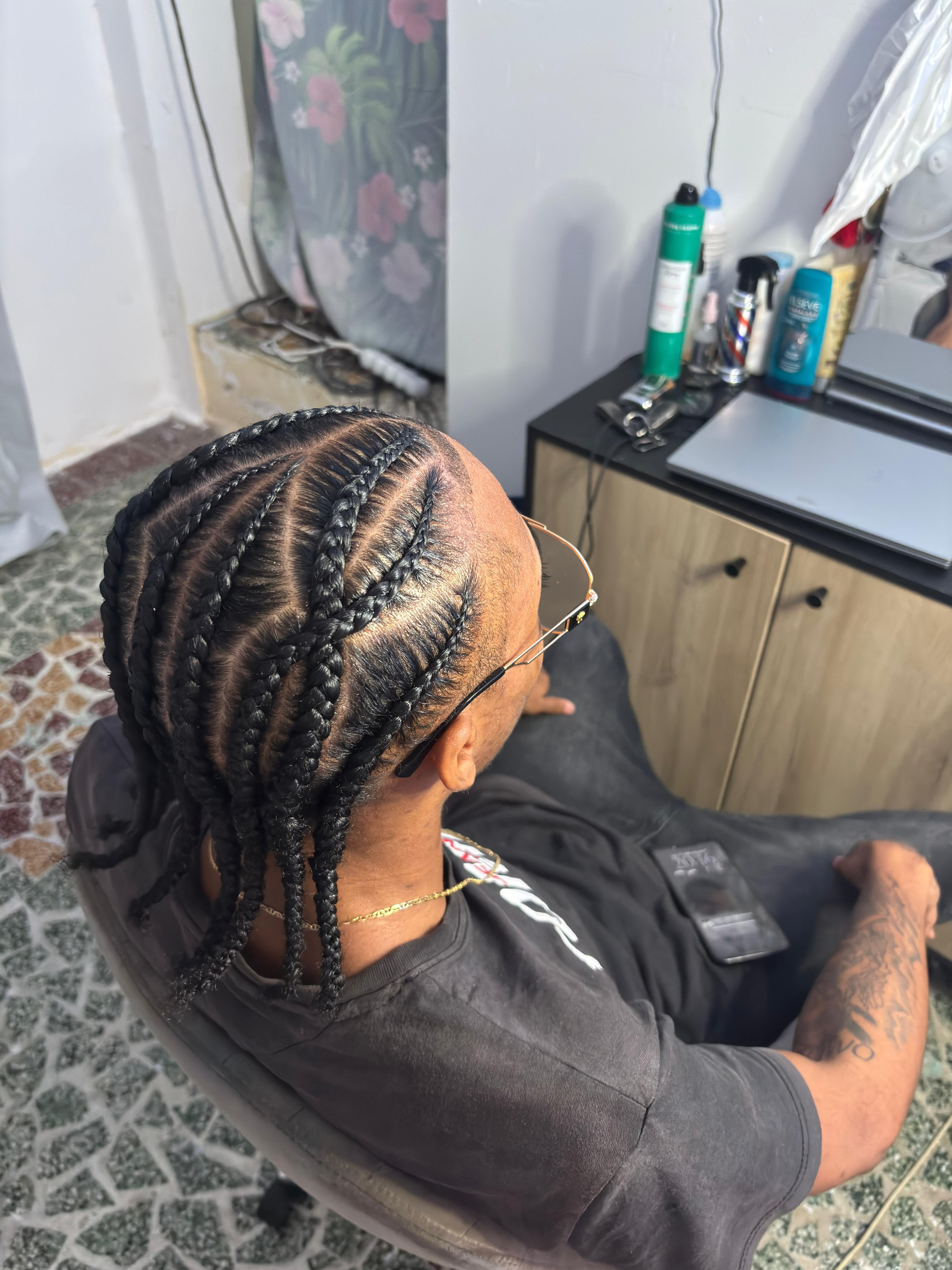 Création de tresses réalisée par JNL.Hairstyle
